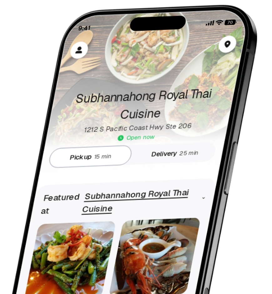 Subhannahong Royal Thai Cuisine app preview