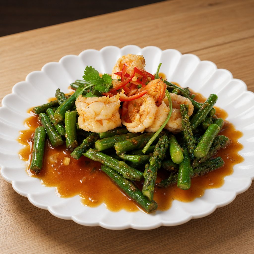 Asparagus with Shrimp.