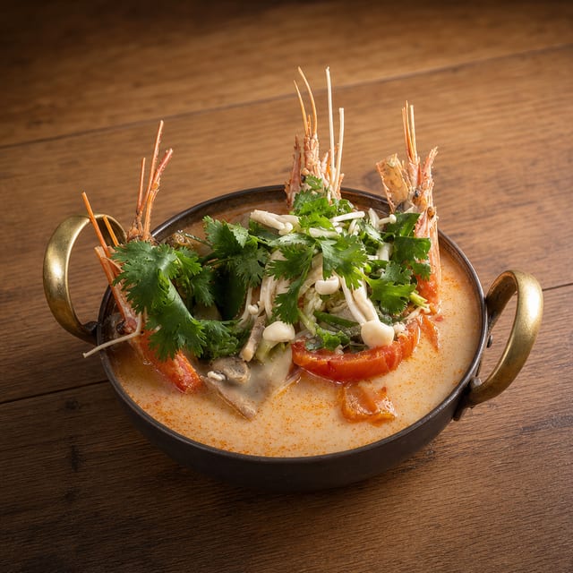 Coconut Milk Soup with Giant Prawn.